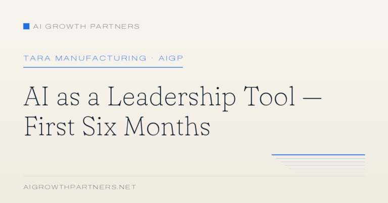 AI as a Leadership Tool — First Six Months