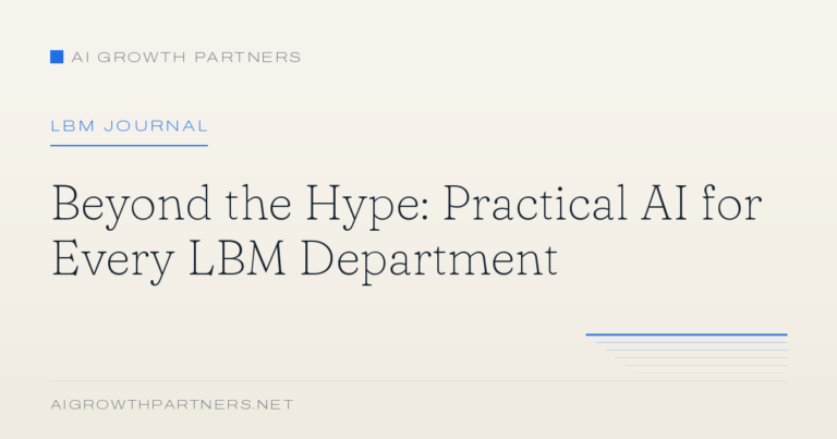 Beyond the Hype: Practical AI for Every LBM Department
