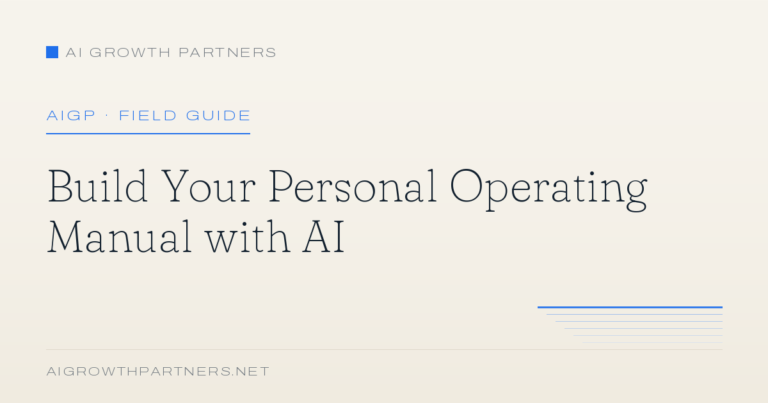 Build Your Personal Operating Manual with AI