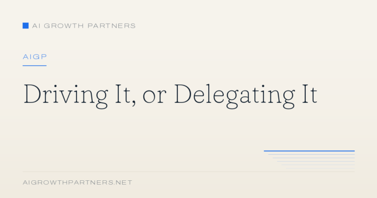 Driving It, or Delegating It