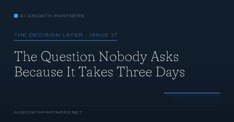 The Question Nobody Asks Because it Takes Three Days